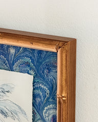 Indigo Toile Palm No. 1