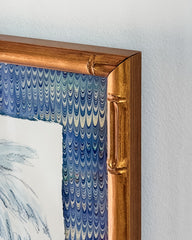 Indigo Toile Palm No. 2