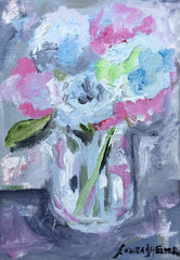 Blue and Pink Hydrangeas