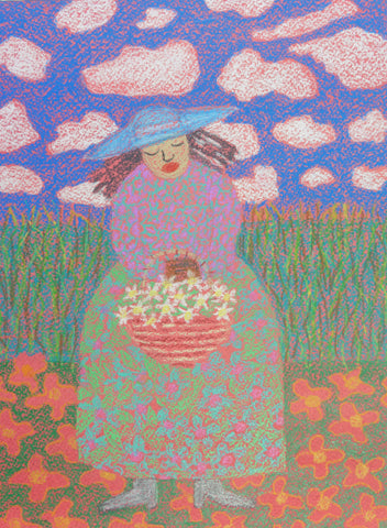 Gullah Girl in Blue Hat