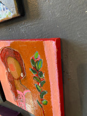 Red Head, Neon Dress