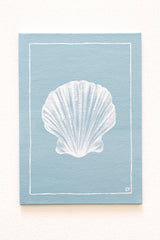 Petite Scallop Shell on Teal