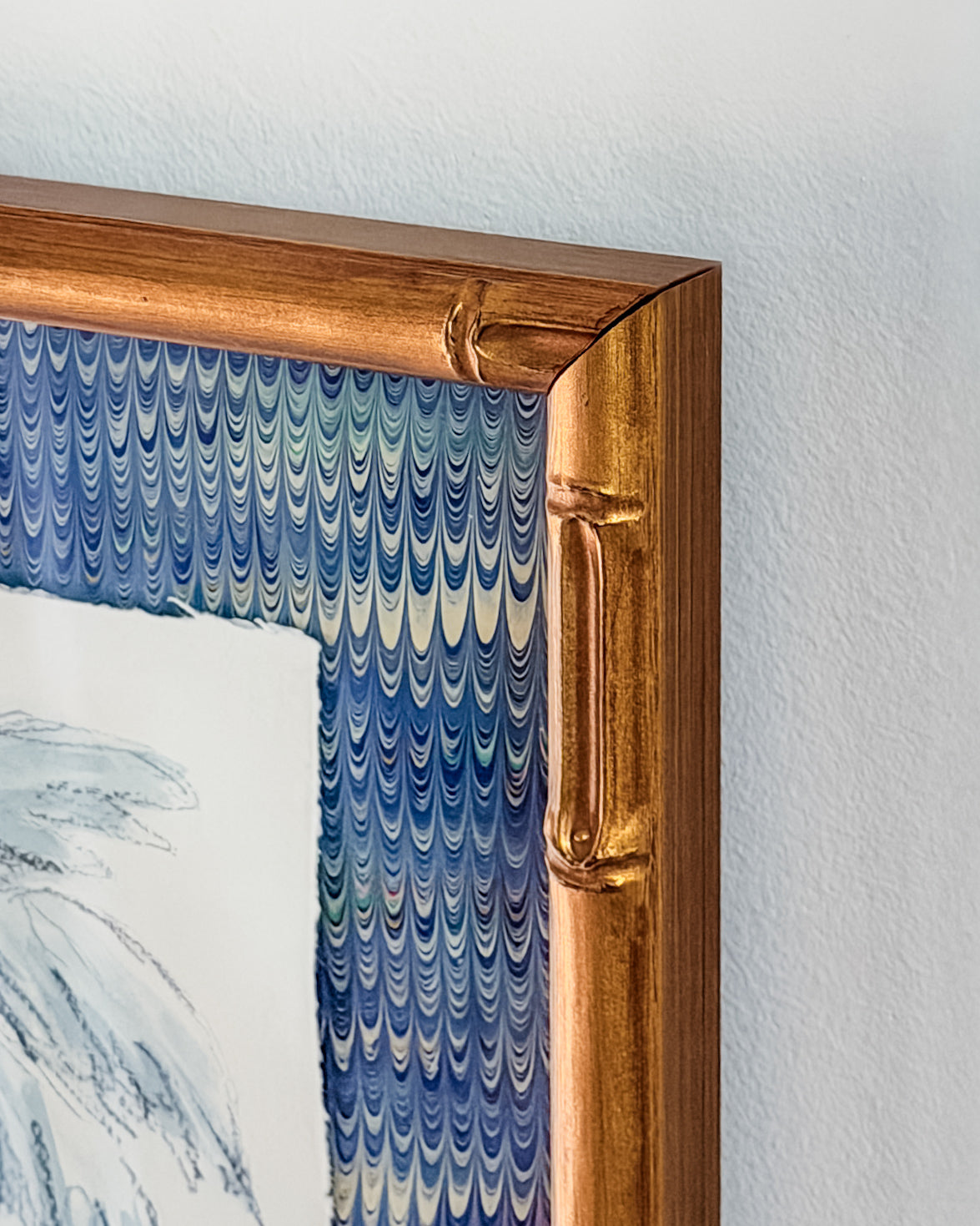 Indigo Toile Palm No. 2