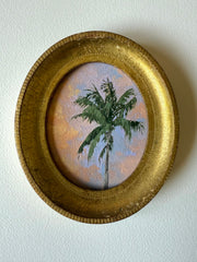 Sunset Palm in Oval