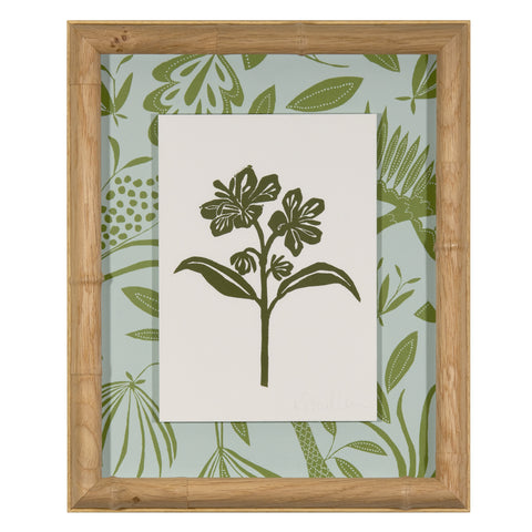 Peruvian Lily Linocut Green