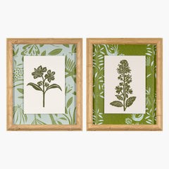 Peruvian Lily Linocut Green