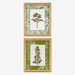 Peruvian Lily Linocut Green
