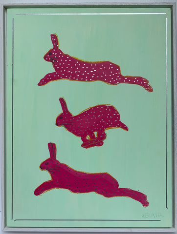 Pink Leaping Hare II
