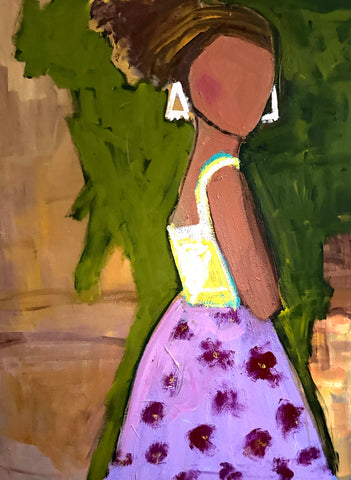 Purple Dotted Skirt