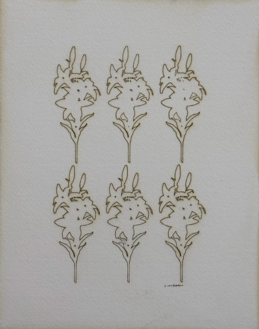 Lilies Grid Laser Print 2