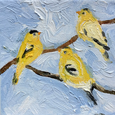 Three Goldfinches