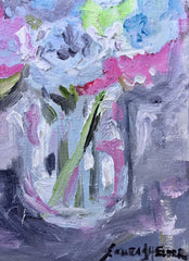 Blue and Pink Hydrangeas