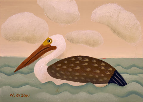 Swimming Pelican