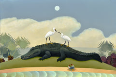 The High Ground - 2 Egrets on Gator