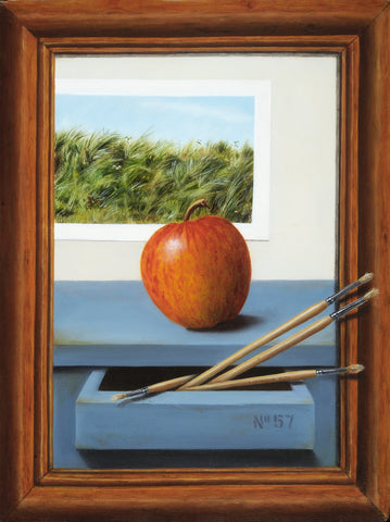 Apple and Brushes / Trompe l'oeil