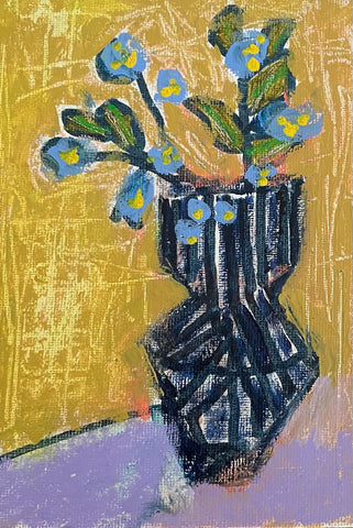 Blue Striped Vase