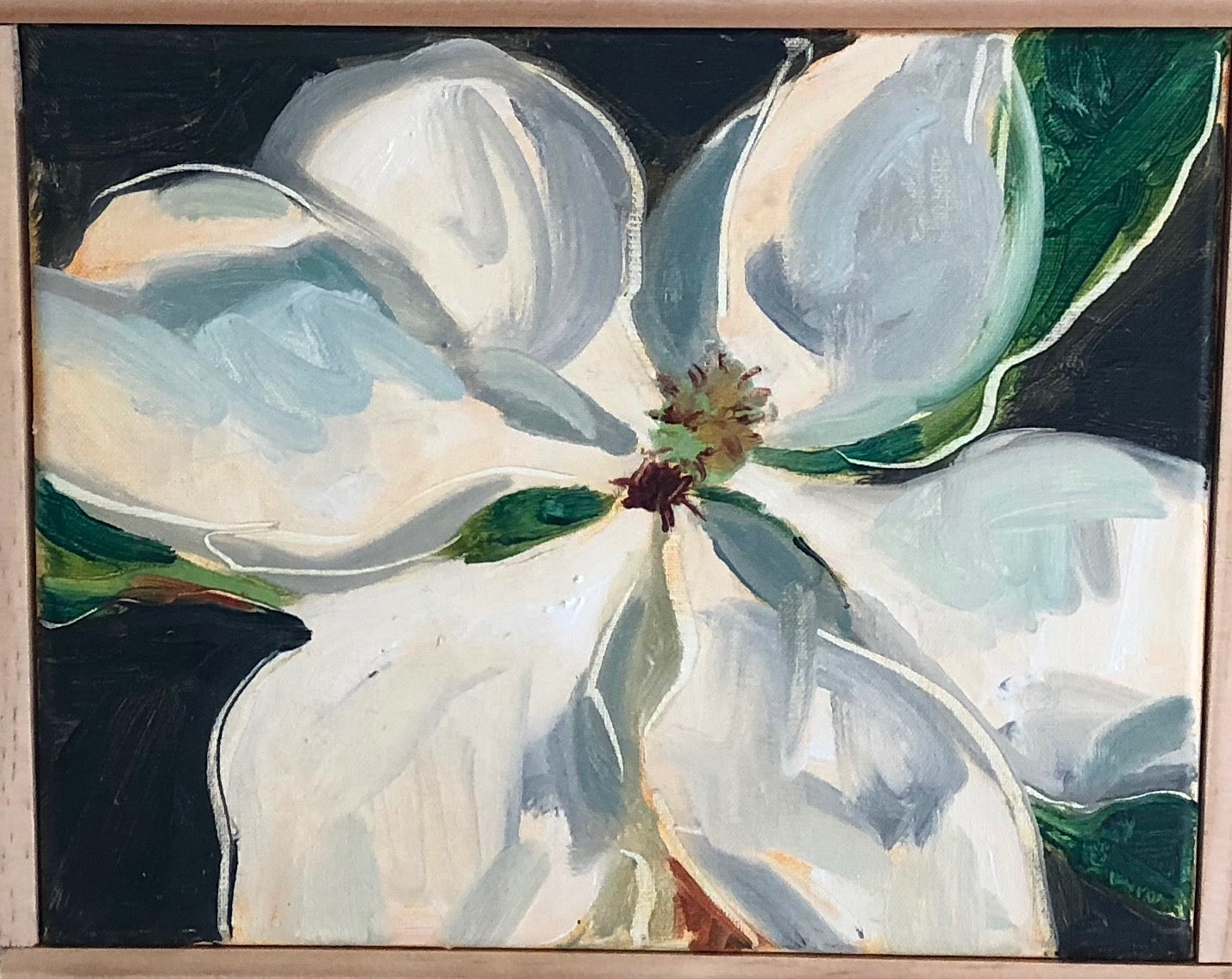 Magnolia On Grey Study