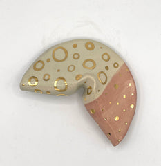 Gold Ring Ceramic Wall Fortune Cookie