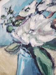 Flowers in Blue Vase