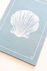 Petite Scallop Shell on Teal