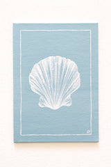 Petite Scallop Shell on Teal