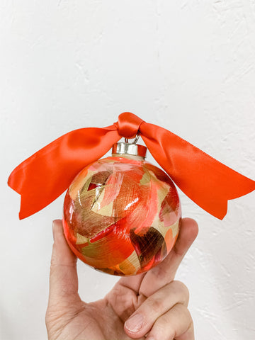 Handpainted Orange Ornament