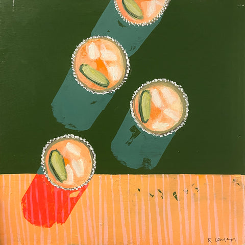Peach Cucumber Cocktails