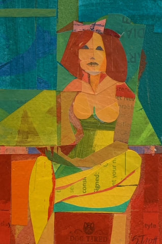 Pink Bow (After DeKooning, Seated Woman)